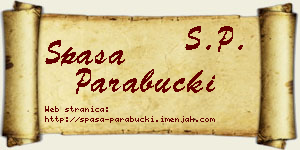 Spasa Parabucki vizit kartica